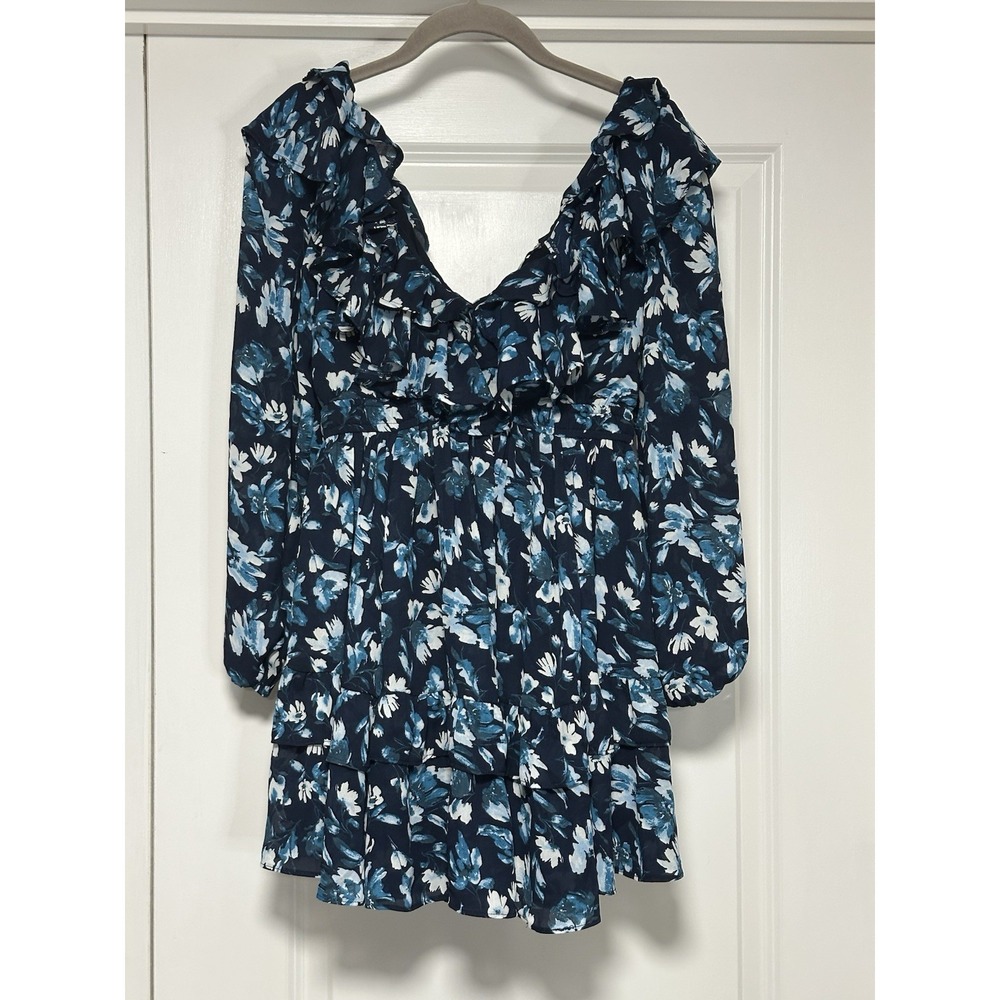 Abercrombie & Fitch, Women's Floral Dress, Navy & White, Size XS‎ Petite